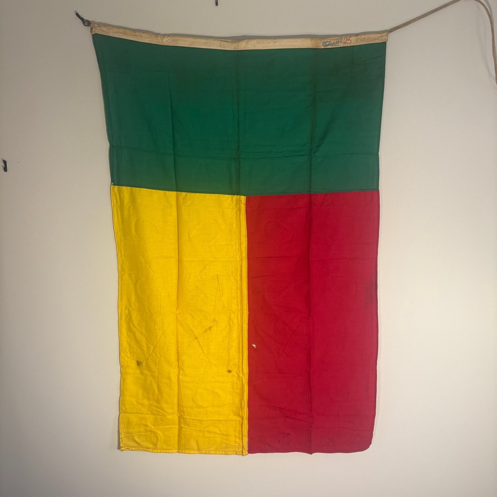 Vintage Dahomey Flag Goteborgs Flaggfabriks Cotton Bunting 3x5 Benin Africa
